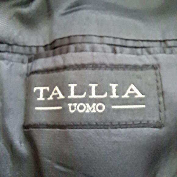 Tallia Uomo Sport Coat Super 100s Luxury Wool Dark Gray Business Blazer Mens 54L - Picture 6 of 16